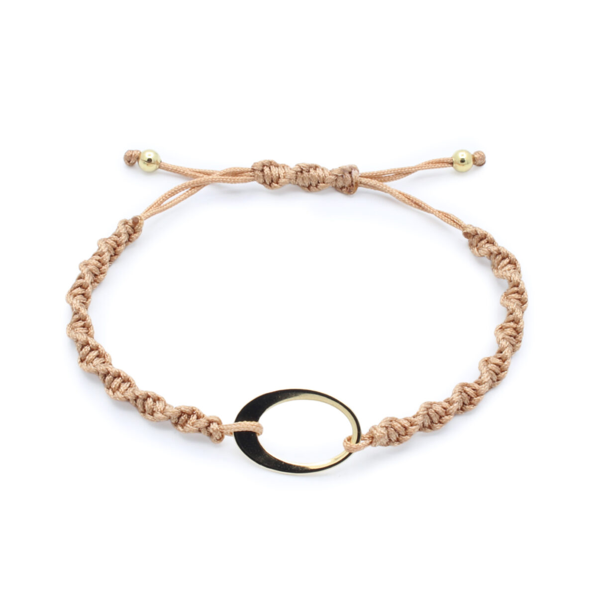 Beige armbandje met ring | Jella | Shop bij Bacio da Lou