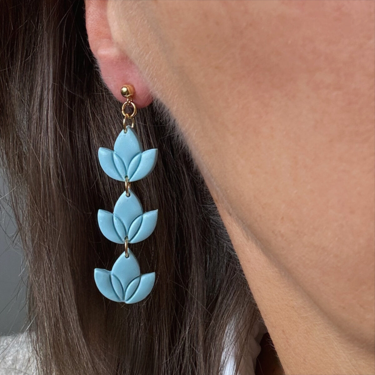 Oorbellen van klei met bloemen | Fiore | Bacio da Lou