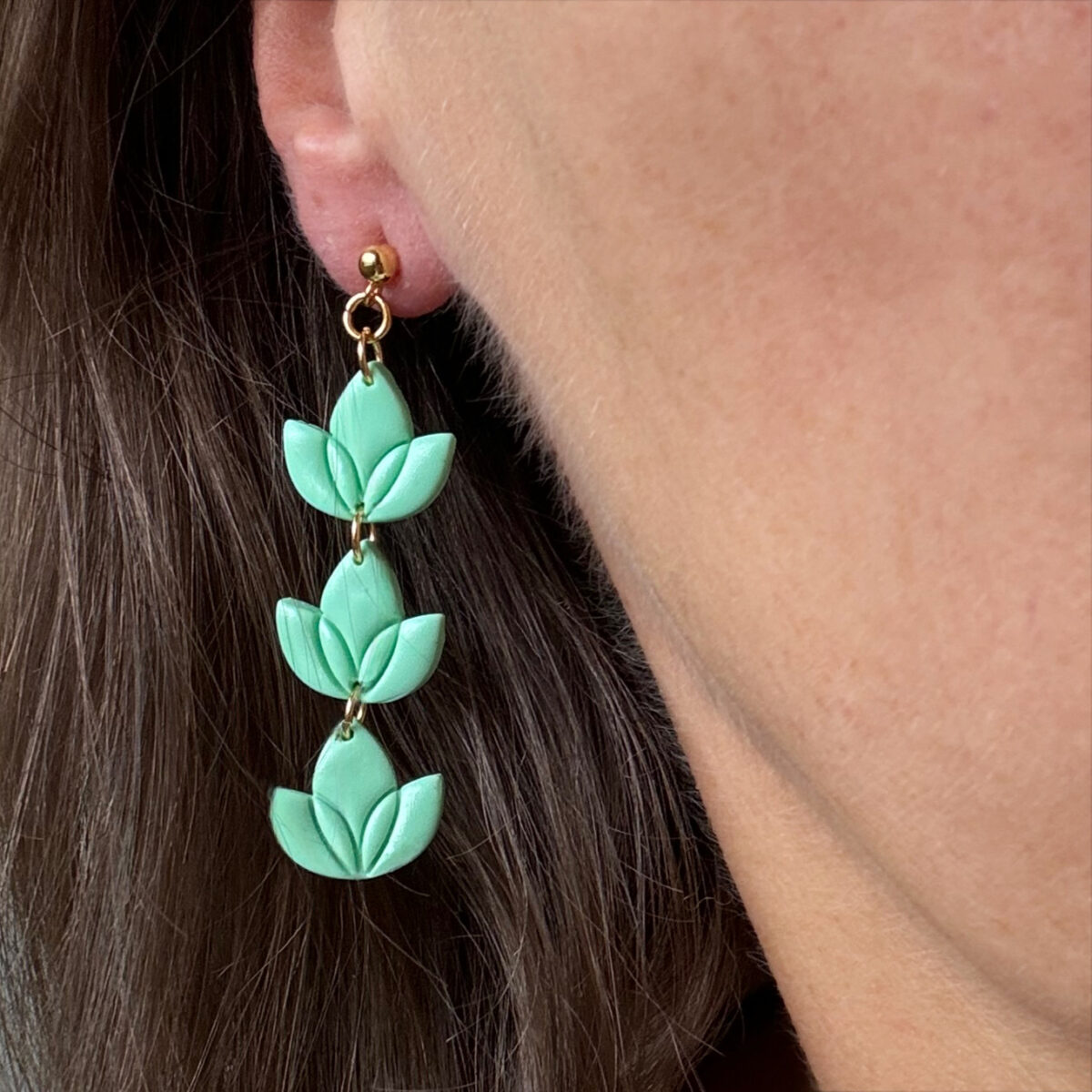 Oorbellen van klei met bloemen | Fiore | Bacio da Lou