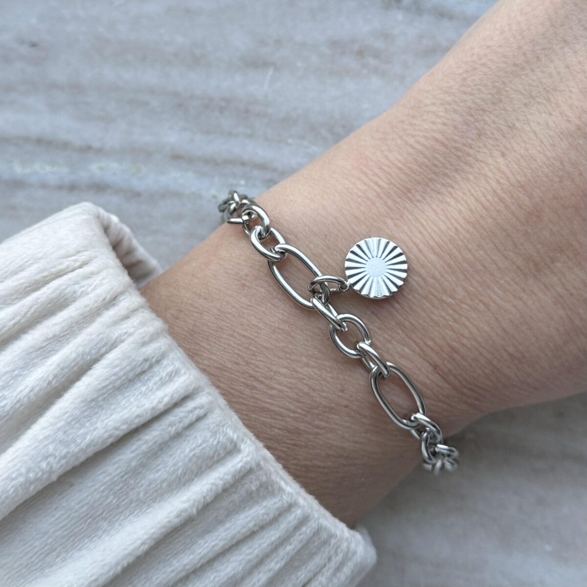 Armband Isis | Zilveren schakels | Stainless steel | Bacio da Lou