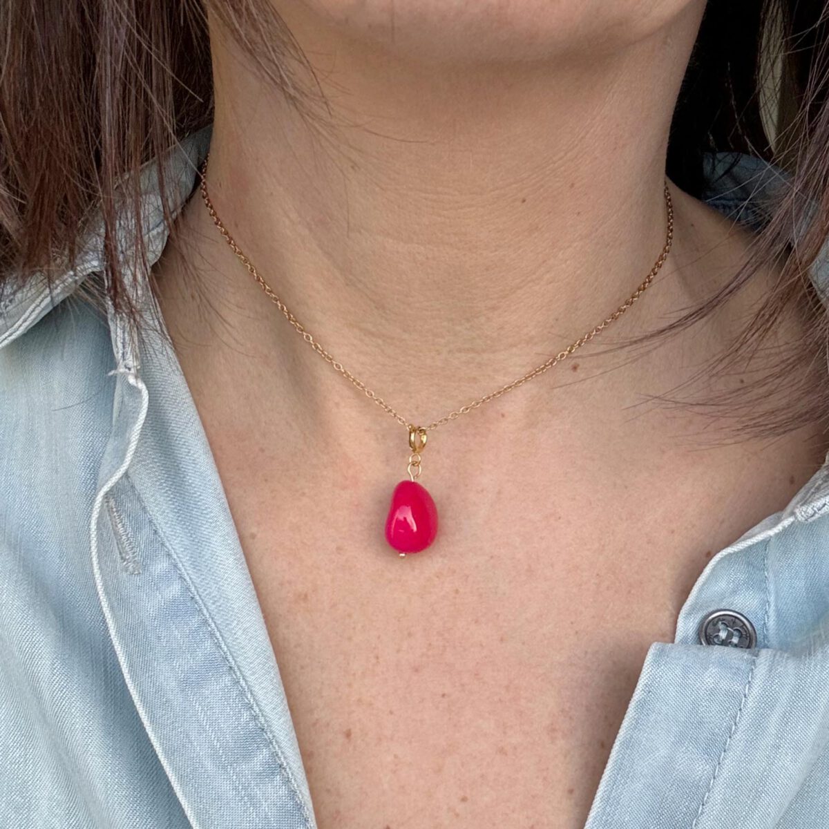 Ketting Dia | Bedel Sten | Goud | Stainless steel | Bacio da Lou