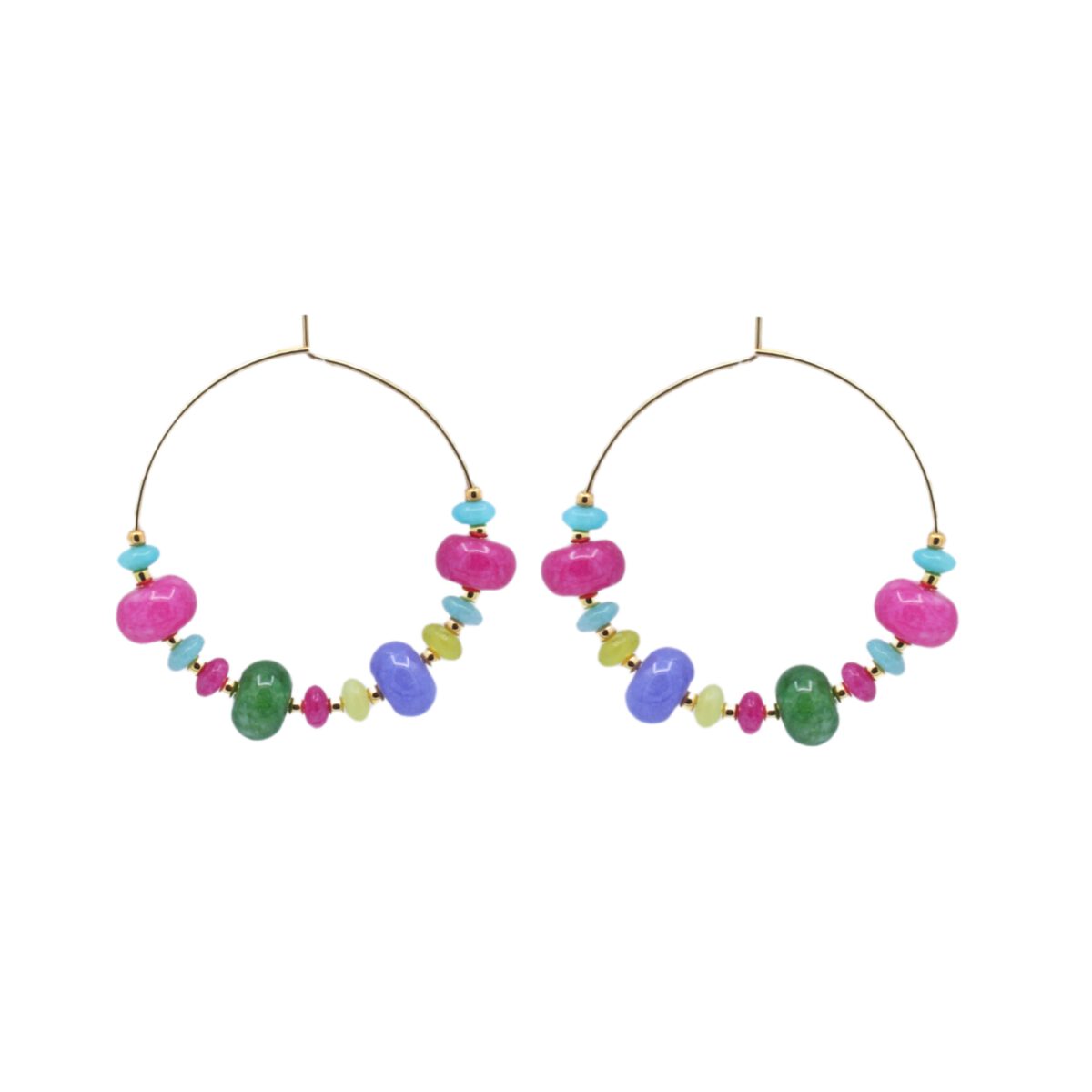 Oorbellen Estati | Ringen | Edelsteen | Goud | Multicolor | Bacio da Lou
