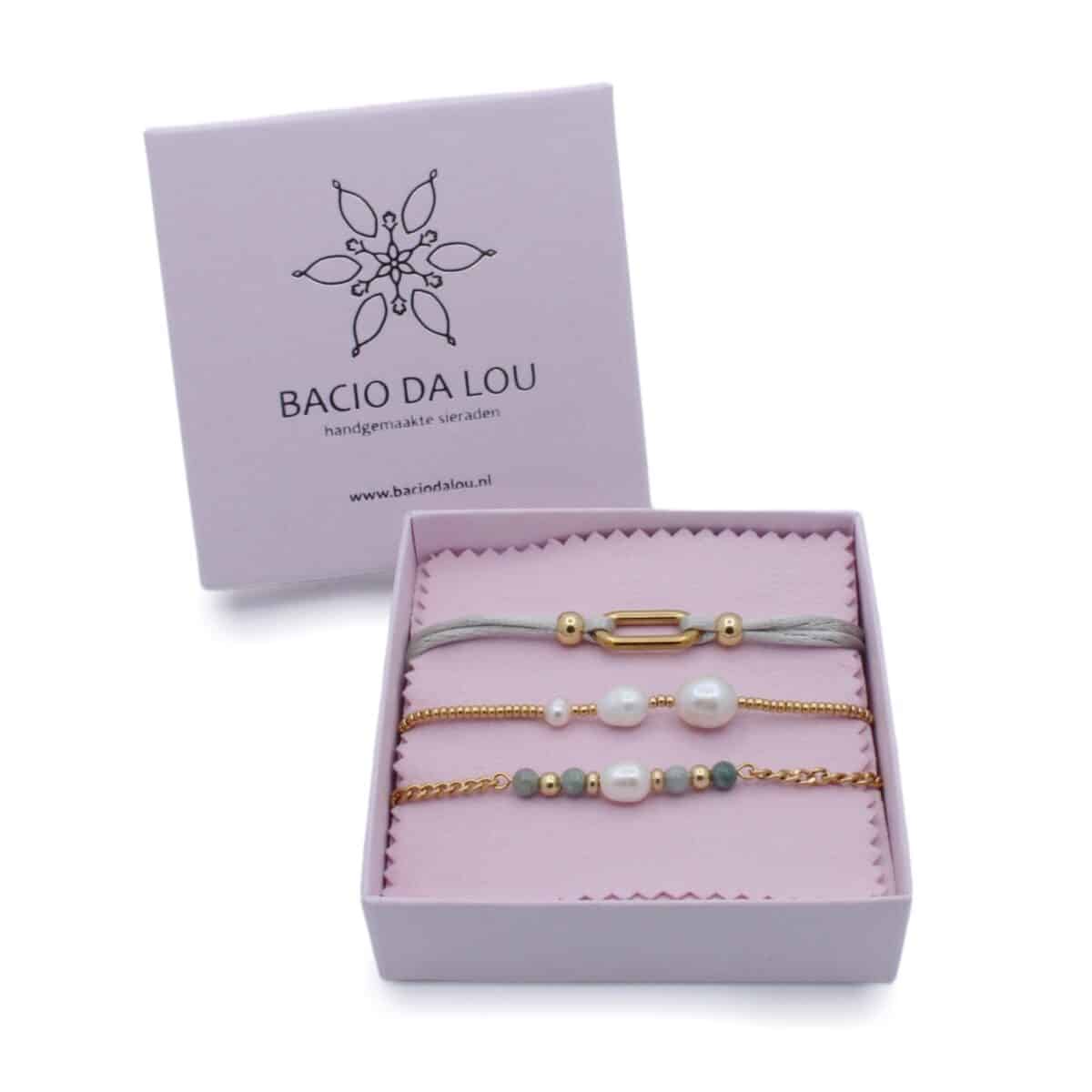 Cadeauset sieraden | Lecce | Armbanden Tesoro, Nora, Saggio | Bacio da Lou