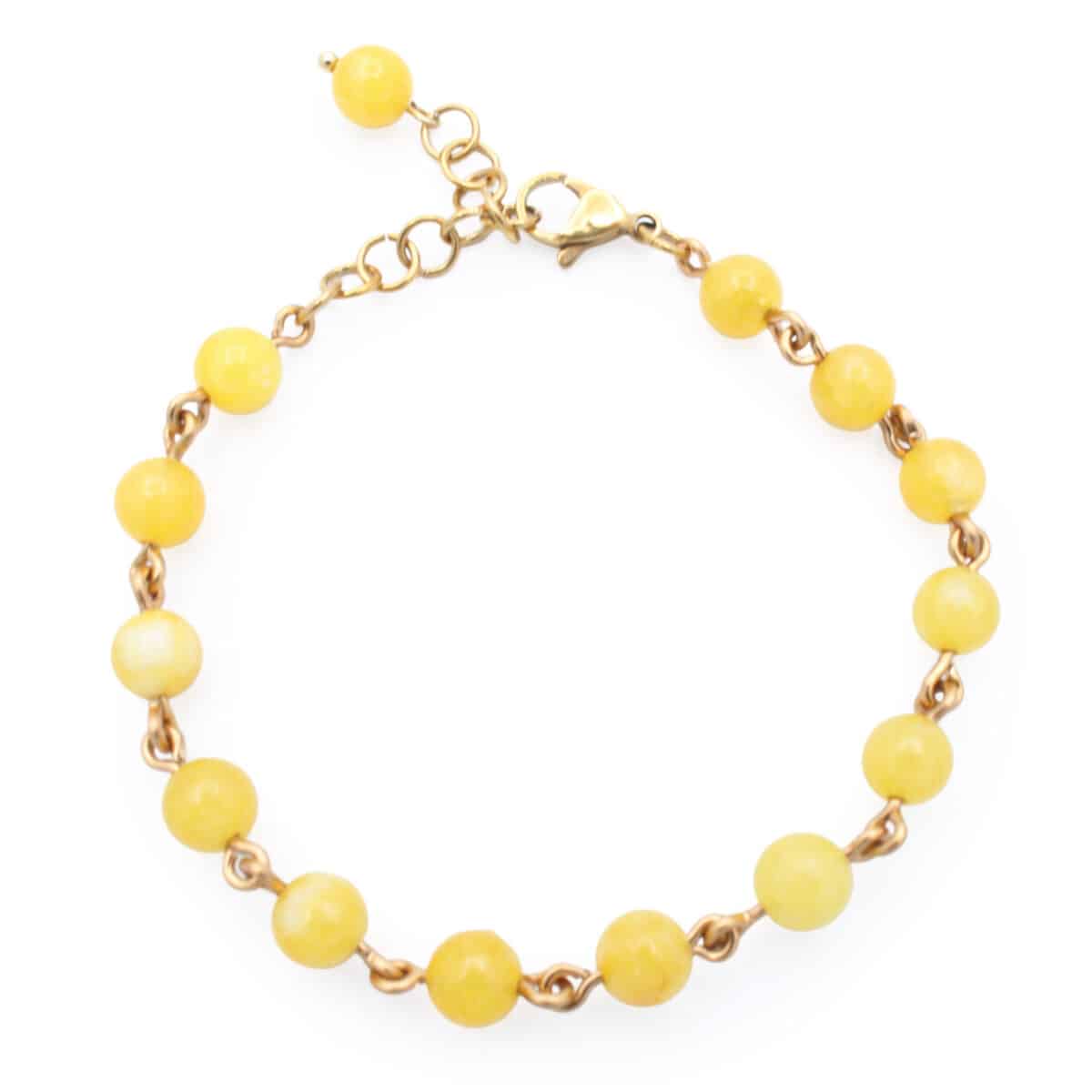 Armbandje met gele kralen | Laluka | Bacio da Lou