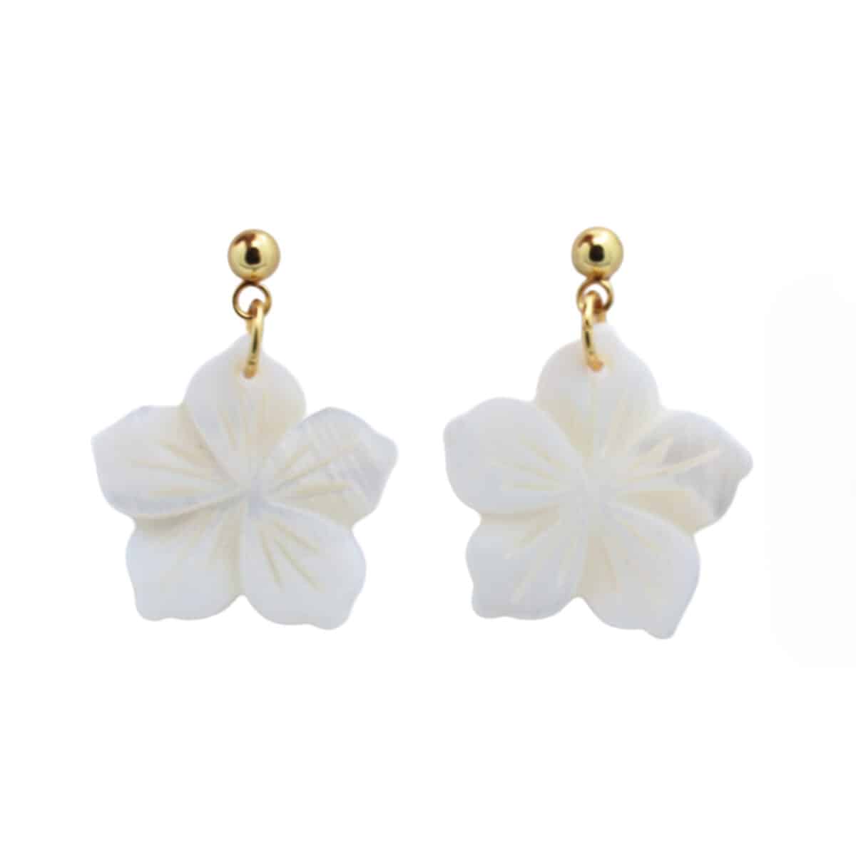 Gouden oorbellen met bloemen | Flori | Shop bij Bacio da Lou
