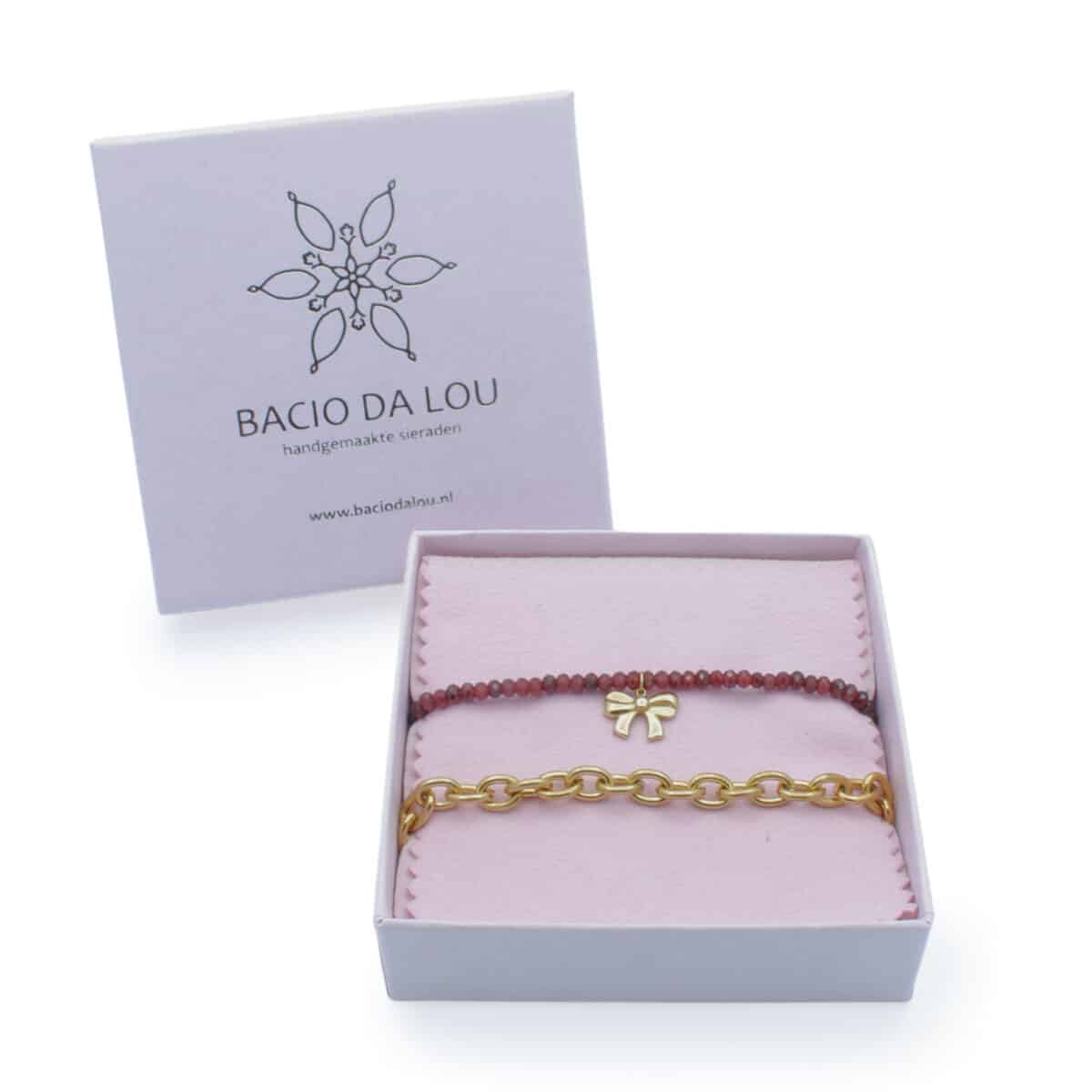 Setje armbanden in rood en goud | Festivo | Papillon + Splendore