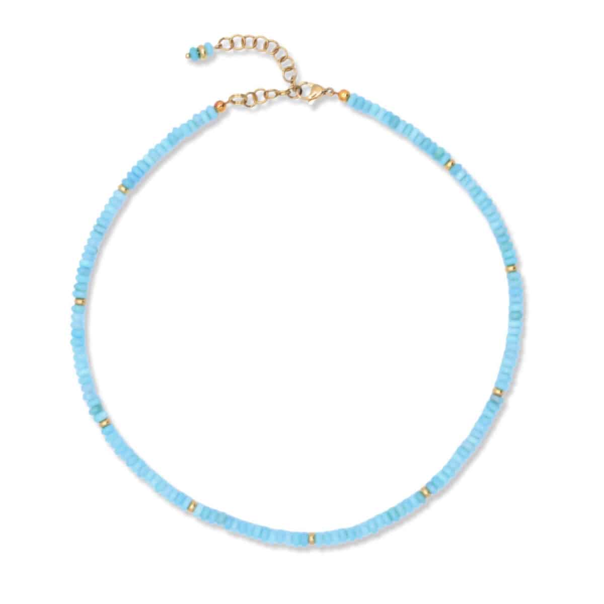 Lichtblauwe kralenketting - Bravura