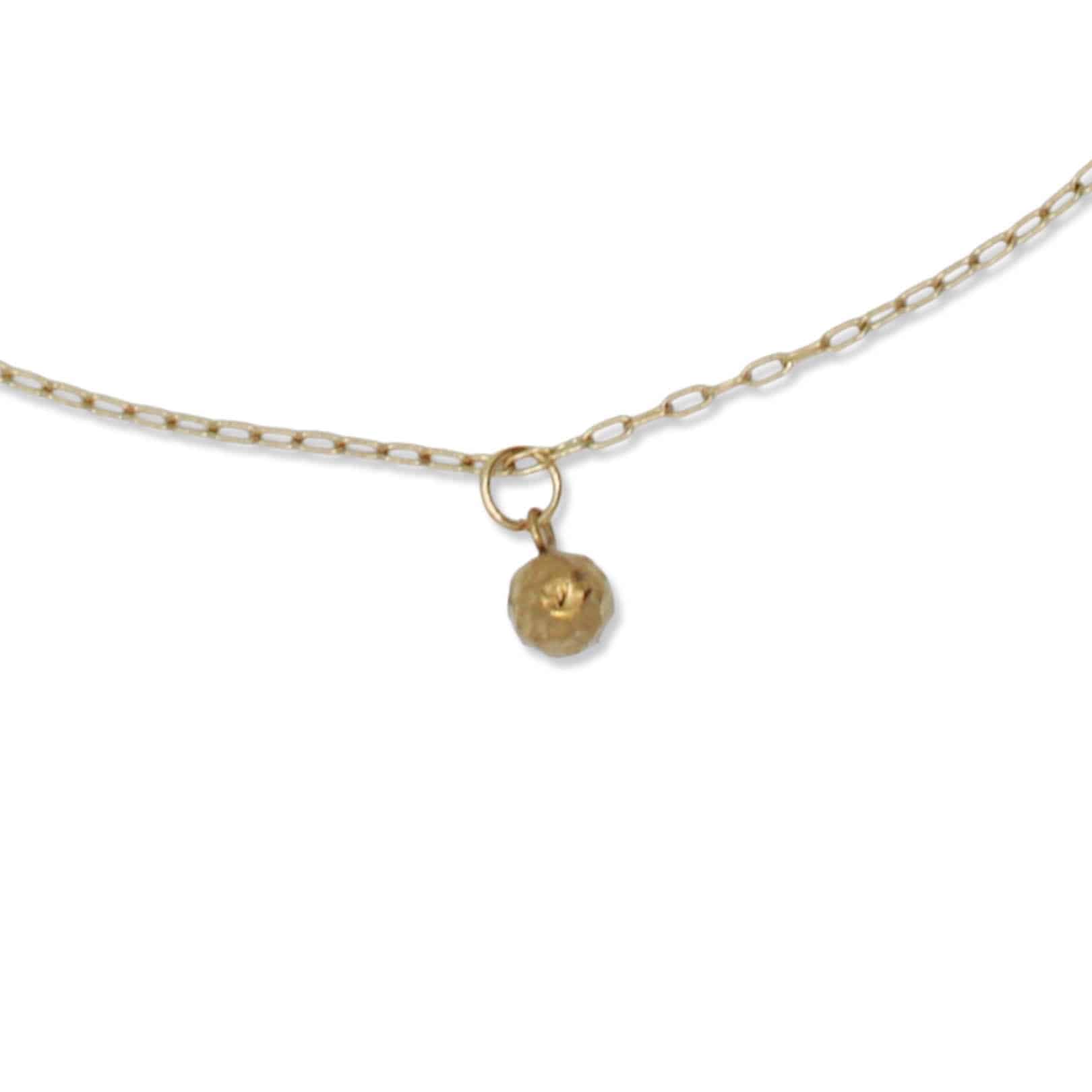 Gouden schakelketting met bolletje - Aida