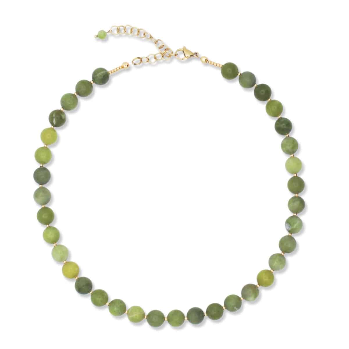 Groene ketting met grote kralen - Coco