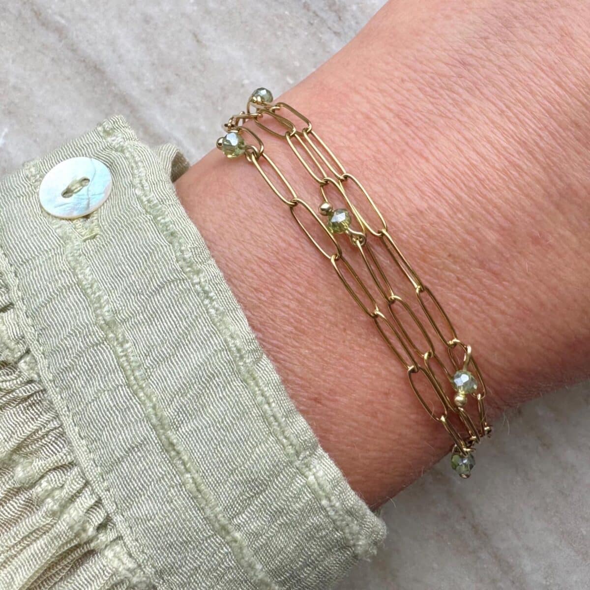 Goud driedubbel armbandje - Donini