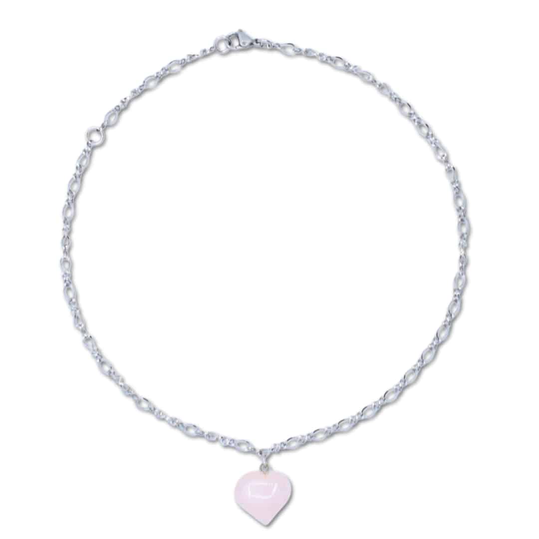 Zilveren ketting met Rozenkwarts - Prezio | Shop bij Bacio da Lou