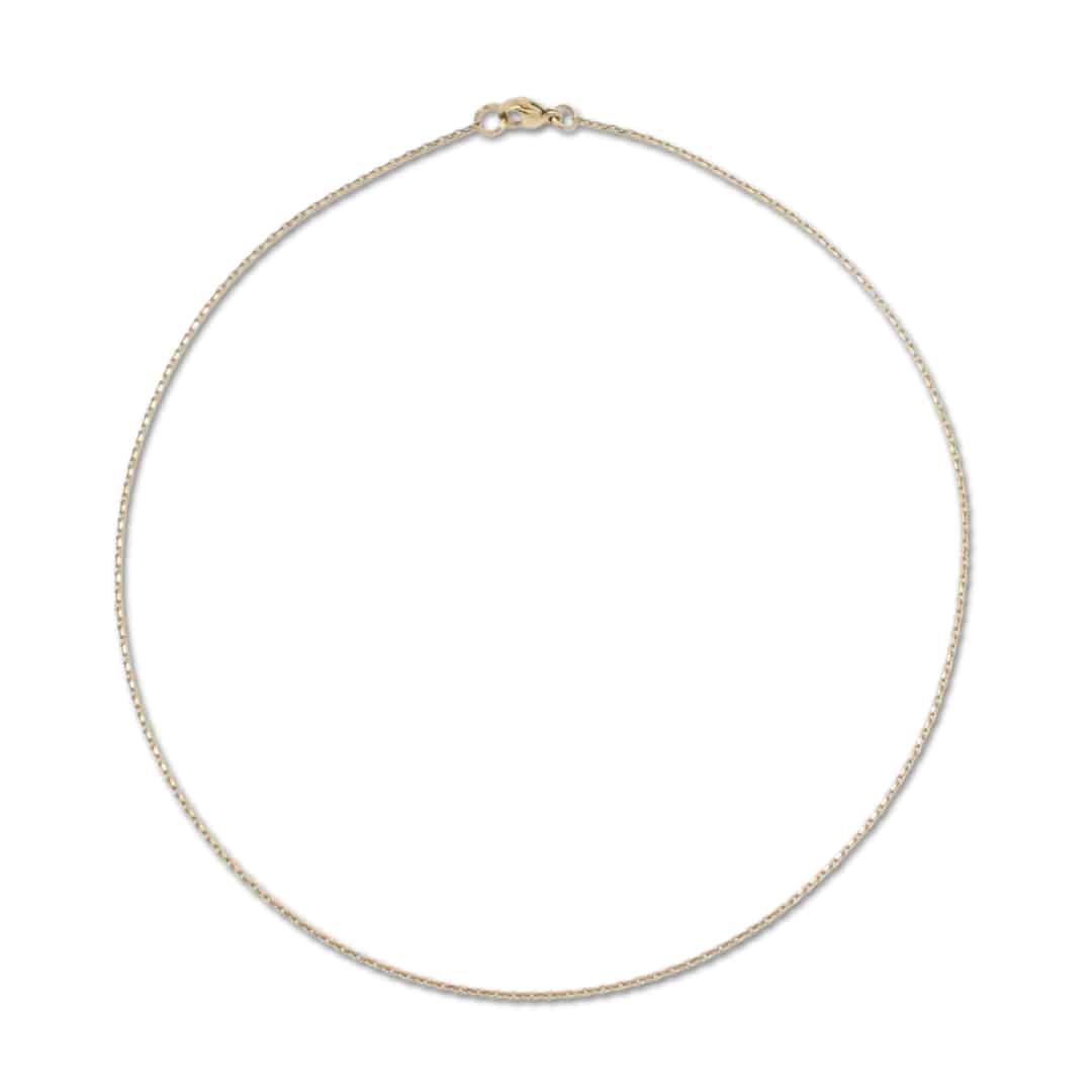Fijne schakelketting in goud - Dia