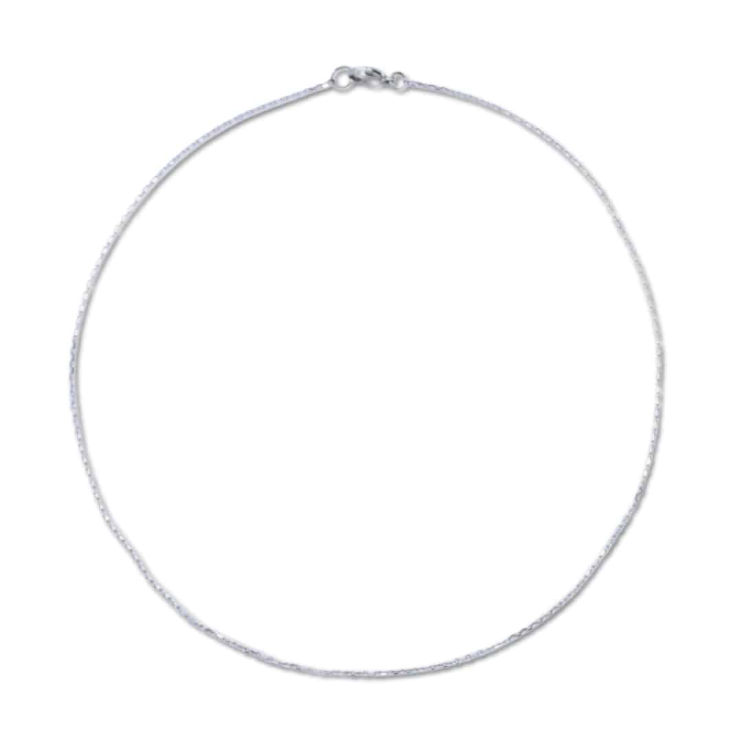 Fijne schakelketting in zilver - Dia