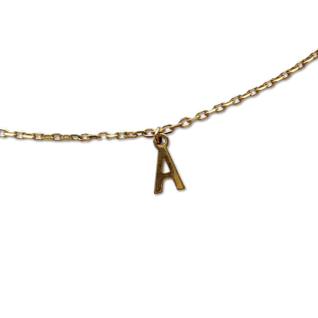 Ketting met letter goud - Diamo